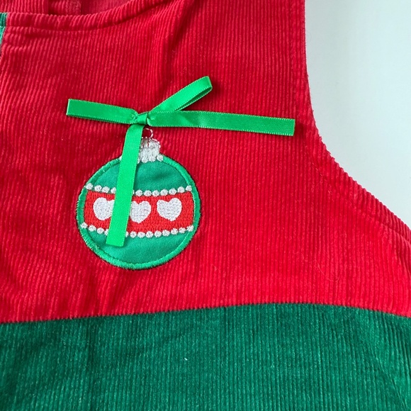 Chantilly Place Christmas Color-block Corduroy Dress size 5 - Picture 3 of 10